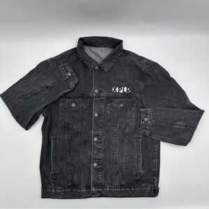 Sam & Colby XPLR‎ black denim button up jacket missing tag but like a small